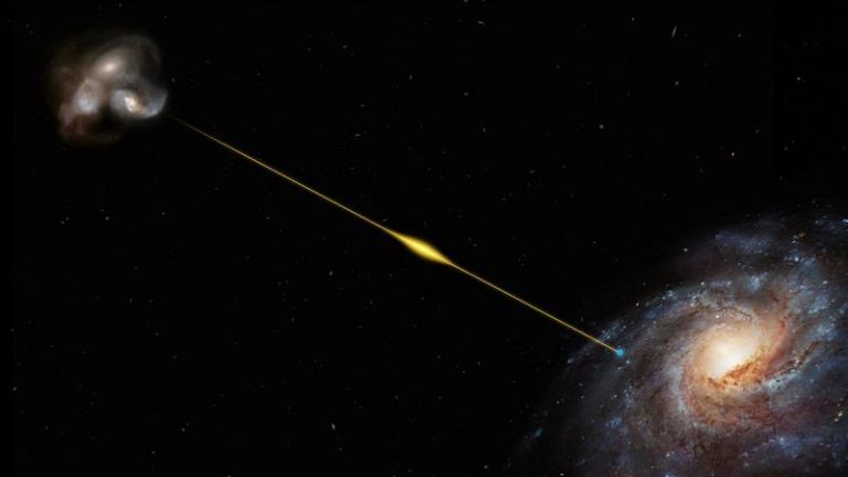 Astronomers detect mysterious fast radio burst from merger of galaxies 8 billion yrs ago
