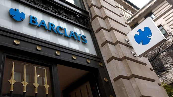 A view shows signage on a branch of Barclays Bank in London | Reuters