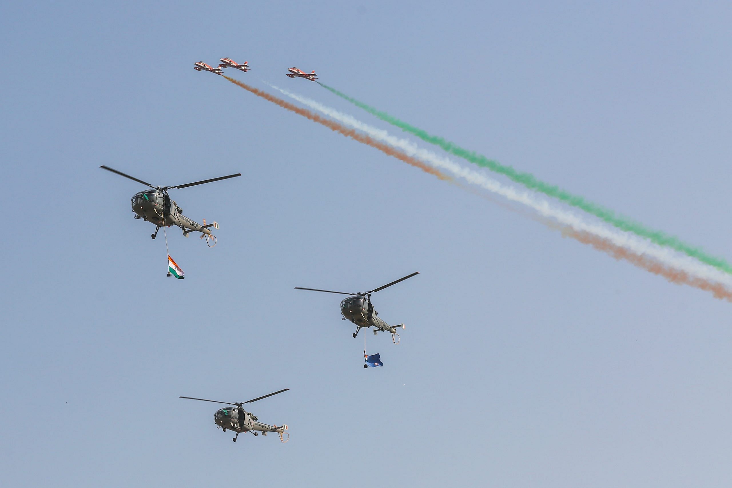 A burst of Tricolours from IAF aircraft brightens the sky | Suraj Singh Bisht | ThePrint