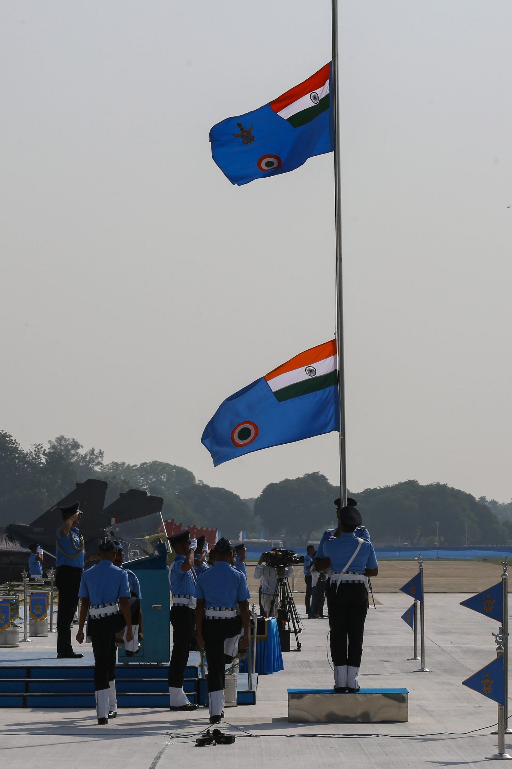 The new IAF ensign unveiled by the Air Chief Marshal V.R. Chaudhari | Suraj Singh Bisht | ThePrint