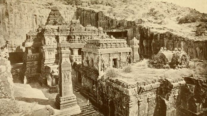 Kailash Temple, Ellora Caves, c. 1913 | Image courtesy of Flickr and Indiana University.