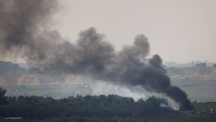 Smoke rises over Gaza, as seen from Israel's border with Gaza, in southern Israel October 28, 2023 | Reuters/Amir Cohen