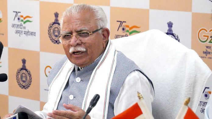 Haryana Chief Minister Manohar Lal Khattar | ANI file photo