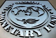 The International Monetary Fund (IMF) logo is seen outside the headquarters building in Washington, U.S., September 4, 2018. REUTERS/Yuri Gripas/File Photo