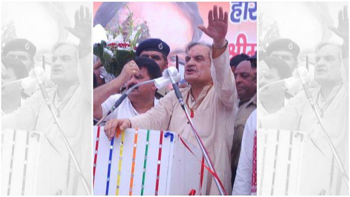 Former Union minister Birender Singh addresses his supporters at ‘Meri Awaaz Suno’ rally in Jind | By Special Arrangement