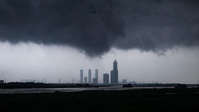 Monsoon clouds loom over the overflowing river Yamuna | Reuters file photo