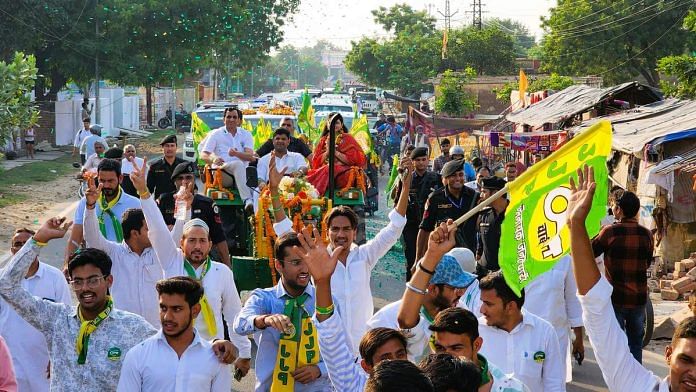 Dushyant Chautala campaigns in Rajasthan