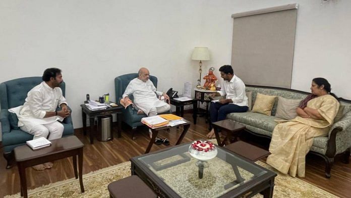 Chandrababu Naidu’s son and TDP general secretary Nara Lokesh met Union Home Minister Amit Shah Wednesday | Photo: X/@PurandeswariBJP