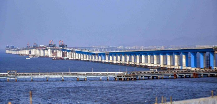 File photo of the Mumbai Trans Harbour Link (MTHL) | ANI