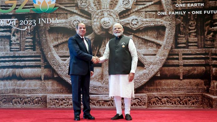 File photo of Prime Minister Narendra Modi with Egyptian President Abdel Fattah-El-Sisi | Photo: ANI