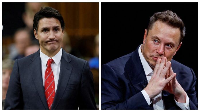 Canadian Prime Minister Justin Trudeau and SpaceX founder and CEO Elon Musk | File photos via Reuters
