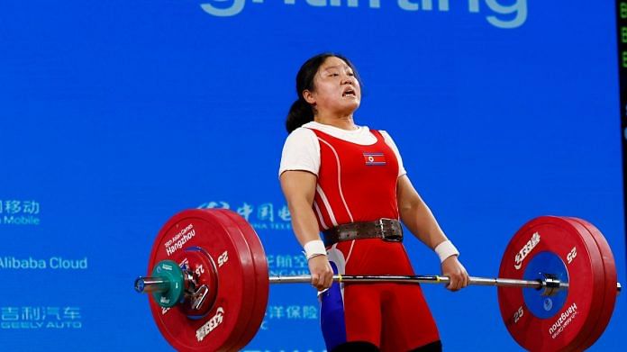 North Korea's Kim Ilgyong in action during the Women's 59Kg Group | Reuters