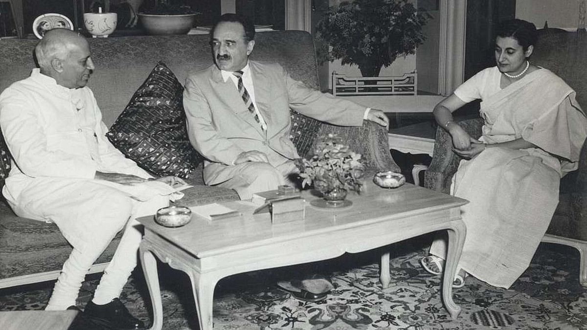 Jawaharlal Nehru and Indira Gandhi with AI Mikoyan, First Dy Premier of USSR in 1956 | picryl