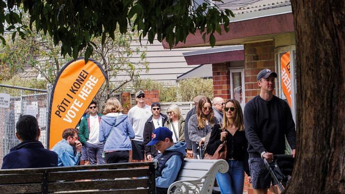 People head to polls in Auckland, New Zealand on 14 October, 2023 | REUTERS/David Rowland