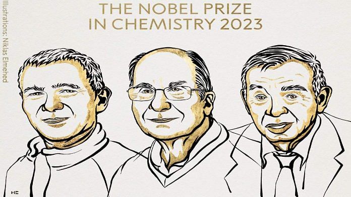 2023 Nobel Prize in Chemistry winners (L-R) Moungi G. Bawendi, Louis E. Brus & Alexei I. Ekimov | X/@NobelPrize