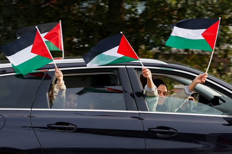 Pro-Palestinian demonstrators in The Hague urge ICC action – ThePrint