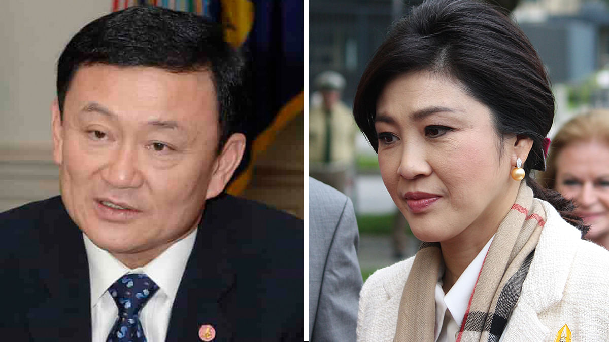 File photos of Thaksin & Yingluck Shinawatra | Great Norwegian Encyclopedia/Commons