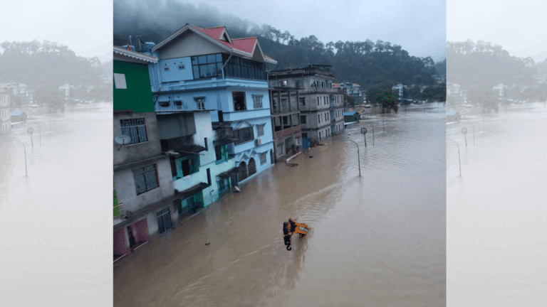 23 Army personnel missing, 5 bodies recovered in Sikkim flash floods. Search & rescue operations on