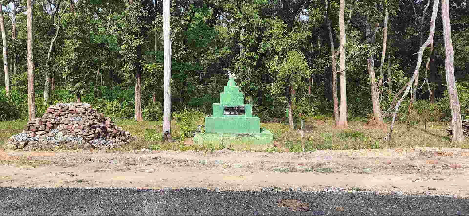 The memorial set up by Maoists near Silger village in Sukma | Sourav Roy Barman | ThePrint