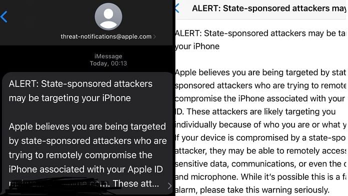 Apple mobile hack alert | X (formerly Twitter)/@@MahuaMoitra