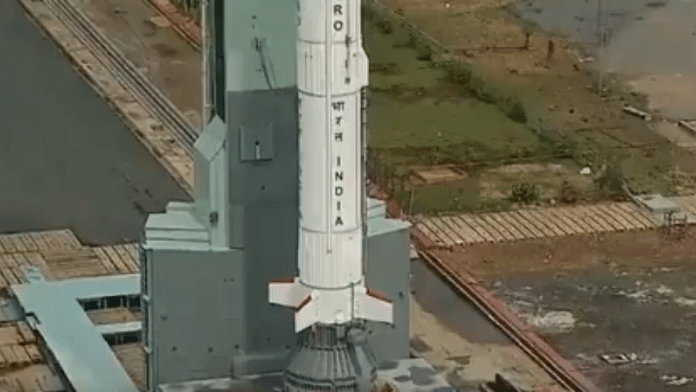 Screengrab of launch of Gaganyaan in the Sriharikota space station | Image via Amit Shah/X