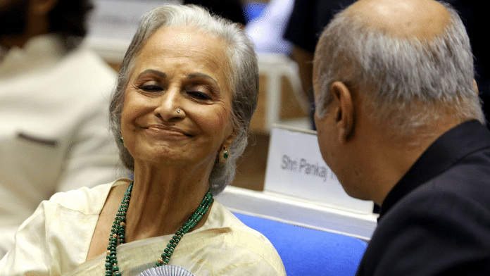 Waheeda Rehman with his son Sohail Rekhi during the 69th National Film Award | Praveen Jain | ThePrint