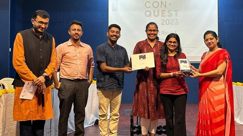 Winners of West Regional Round of ConQuest 2022 from Goa University | Image by special arrangement