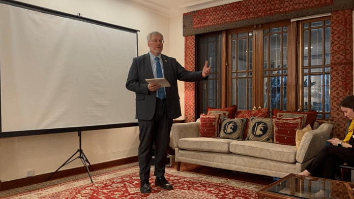 Israel's Ambassador to India Naor Gilon addressing the media | Pia Krishnankutty | ThePrint