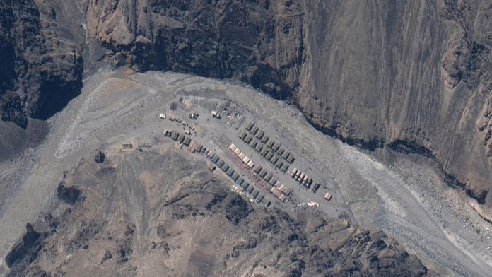 Maxar WorldView-3 satellite image shows the PLA base in Galwan Valley | Reuters file