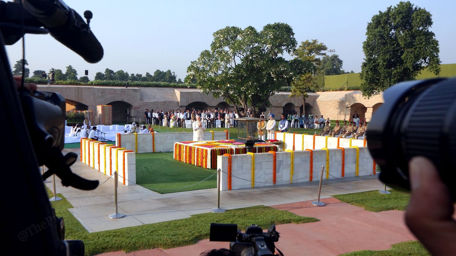 Modi at Rajghat on the occasion of Mahatma Gandhi's 154th birth anniversary | Praveen Jain | ThePrint