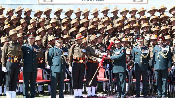 3rd battalion of the Naga regiment gets the presidential colour from Army chief Gen. Manoj Pande | By special arrangement