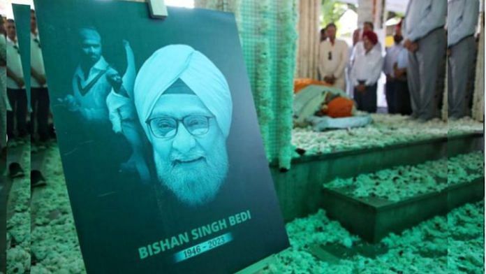 Former Indian cricketing great Bishan Singh Bedi was laid to rest at Delhi's Lodhi crematorium. His son Angad Bedi and daughter Neha Bedi performed his last rites | Manisha Mondal, ThePrint