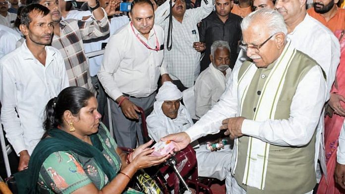 Haryana Chief Minister interacting with the public at a Jan Samvad in Kaithal