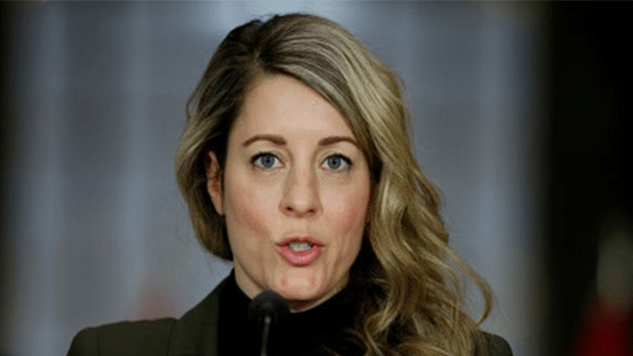 File photo of Canadian Foreign Minister Melanie Joly | Reuters