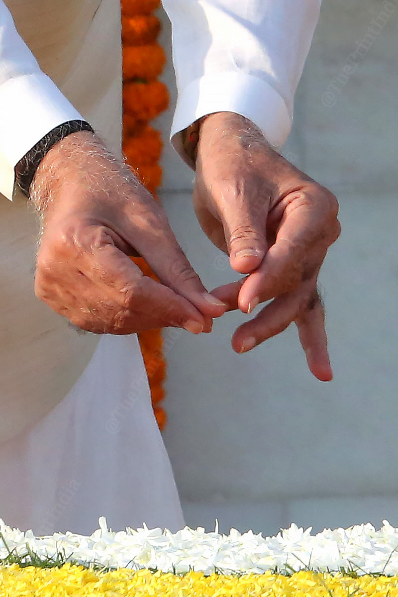 The Prime Minister paying floral tribute to Mahatma Gandhi | Praveen Jain | ThePrint