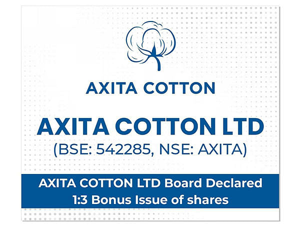 Axita Cotton Ltd Board Approved 1:3 Bonus Issue of share; Stock Surge by 2.56%