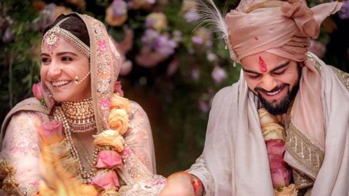 Virat Kohli and Anushka Sharma at their wedding in Tuscany, Italy | Instagram