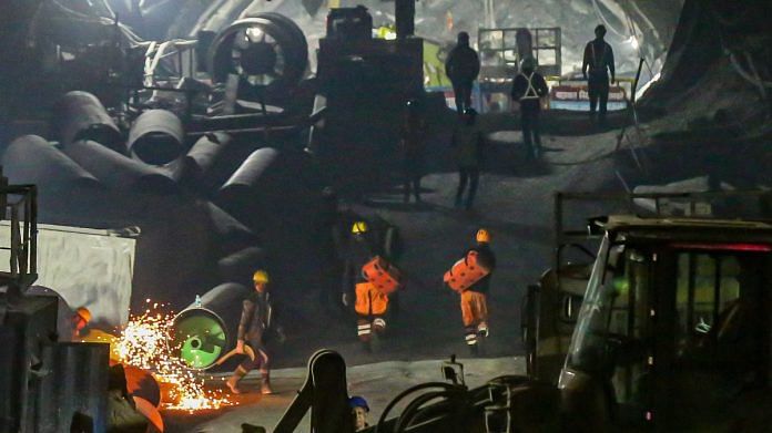 NDRF personnel at silkyara tunnel for rescue | ThePrint | Suraj Singh Bisht