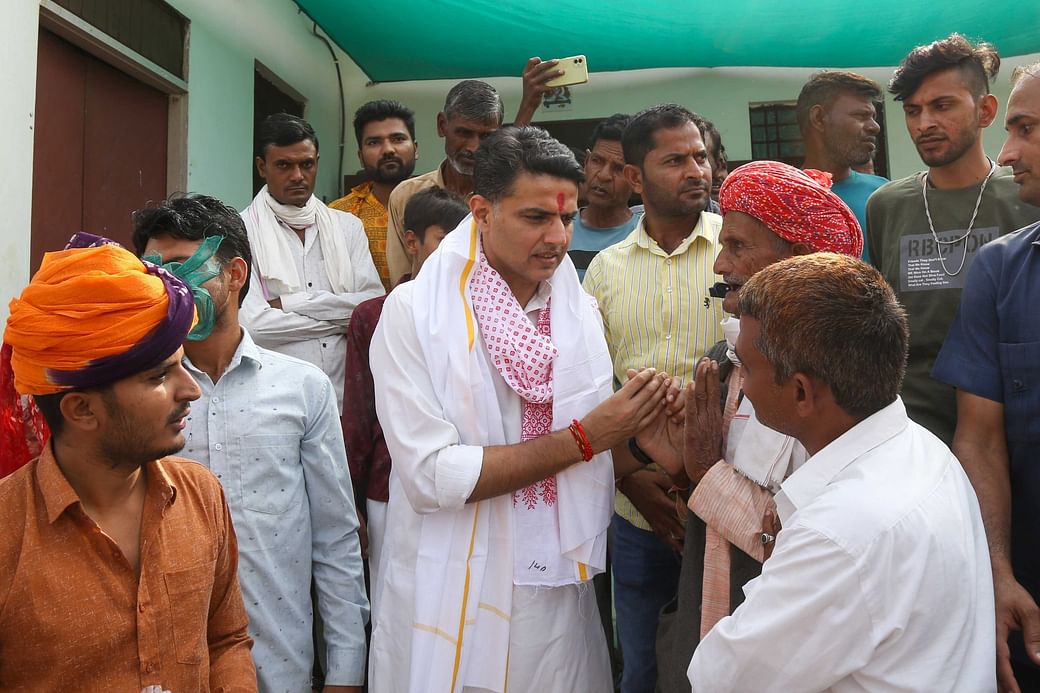 Congress leader Sachin Pilot interacting with people in Tonk | Suraj Singh Bisht | ThePrint