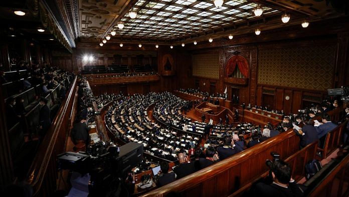 A general view shows a parliamentary session at the Lower House of Parliament in Tokyo, Japan | Reuters