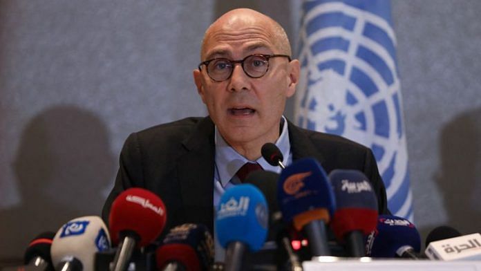 United Nations High Commissioner for Human Rights Volker Turk speaks during a press conference in Amman, Jordan on 10 November, 2023 | REUTERS/Alaa Al Sukhni