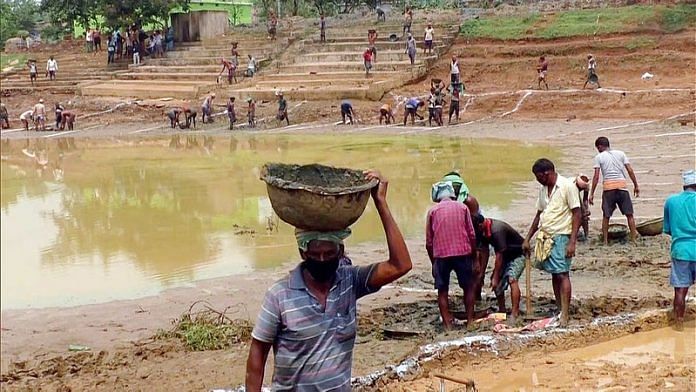 Representational image of Odisha residents working under MGNREGA | ANI