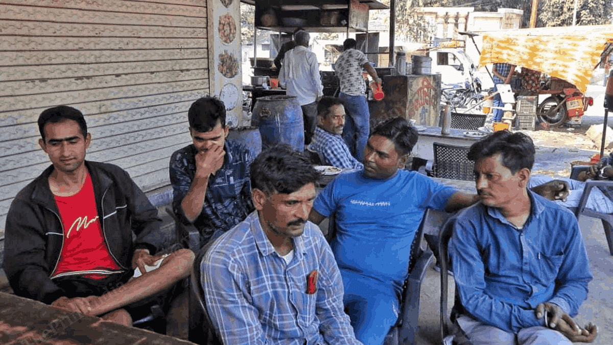 Men at a tea shop in Budhni | Praveen Jain | ThePrint