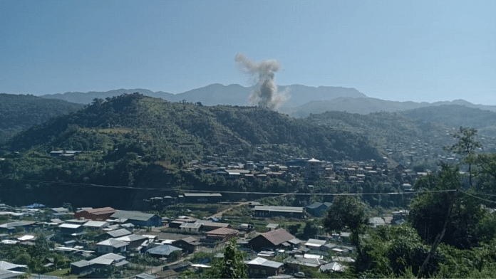 Myanmar warplanes bombard Khawmawi village | By special arrangement