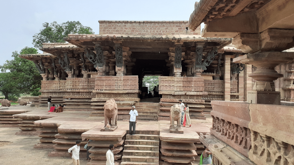 The Ramappa temple in Mulugu from where Rahul Gandhi and Priyanka Gandhi Vadra launched the Congress campaign in Telangana | Prasad Nichenametla | ThePrint