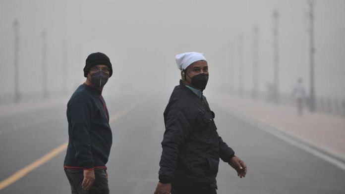 A thick layer of smog engulfing Delhi-NCR, Friday | Representational image | Suraj Singh Bisht | ThePrint