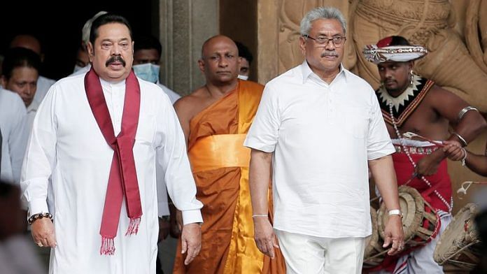 Former Sri Lankan Prime Minister Mahinda Rajapaksa and his brother, ex-President Gotabaya Rajapaksa | Reuters file photo