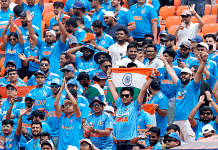 File photo of fans watching the match between India and Pakistan in the ICC Men's Cricket World Cup 2023, at Narendra Modi Stadium, in Ahmedabad, on 14 October | ANI