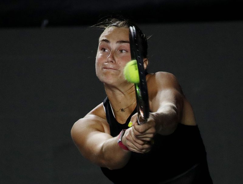 TennisSabalenka vs Rybakina WTA Finals suspended until Friday due to