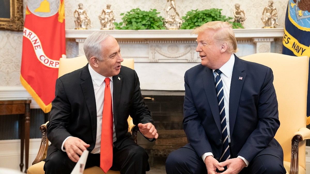 Donald Trump with Benjamin Netanyahu | flickr @Trump White House Archived